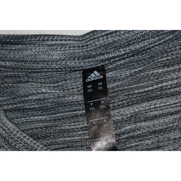 Adidas Gym Shirt Workout Mens Size 2XL ClimaLite Polyester Performance Gray - Picture 3 of 5